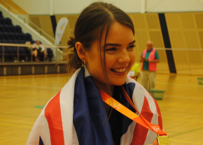 Emma at the World Transplant Games