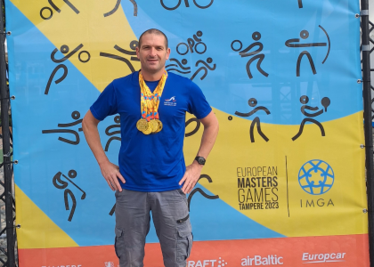 Nick at the European Masters Games