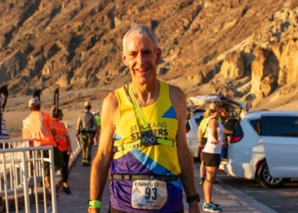 Andrew with a medal