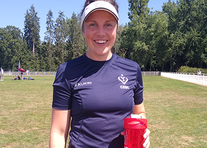 Katherine at touch rugby